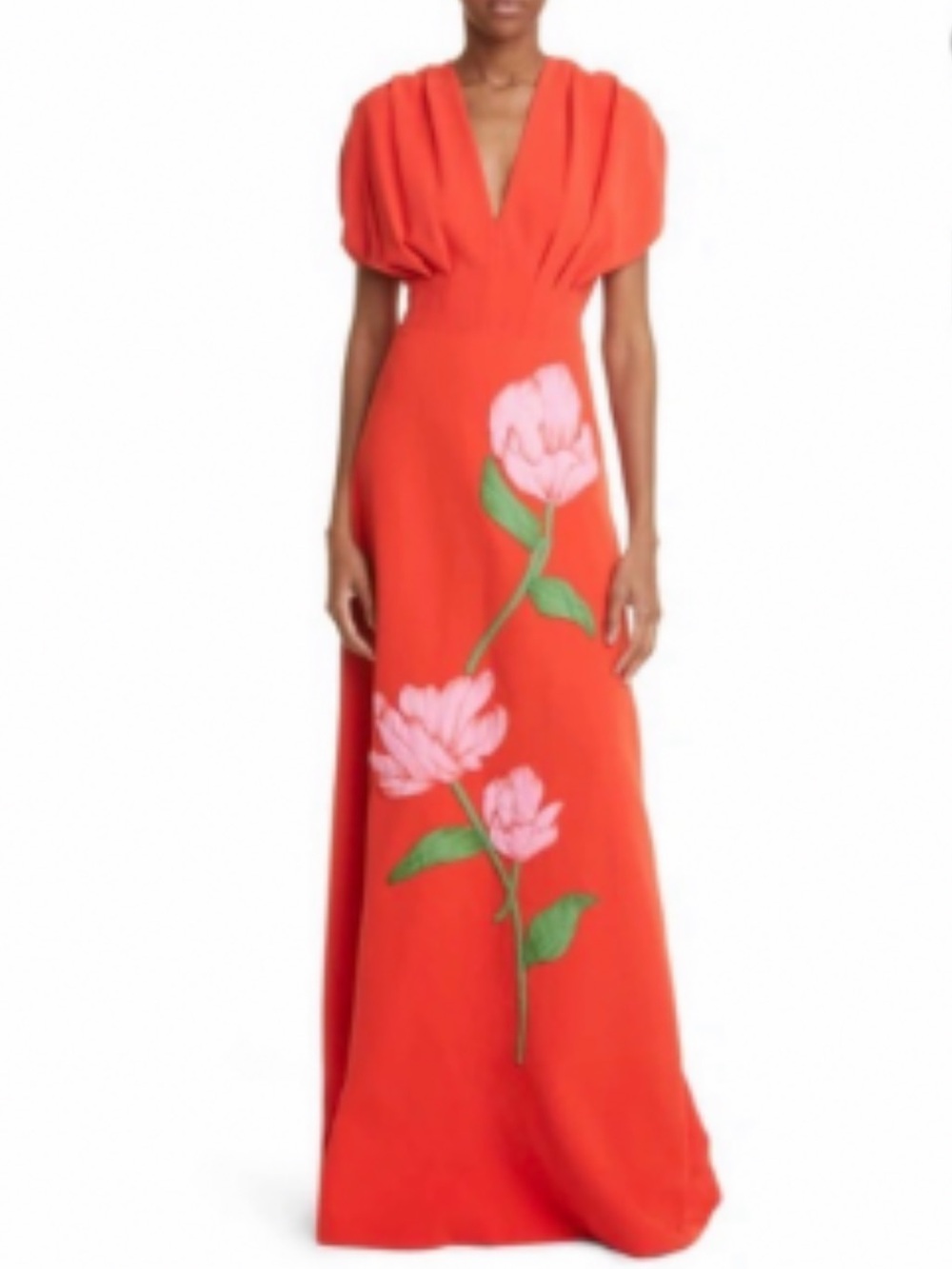Lela Rose 🌸🌹🌷Coral-Red Maxi Gown